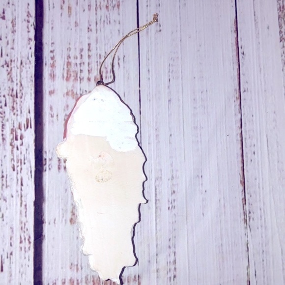 Santa boho floral ornament ceramic - Picture 3 of 3